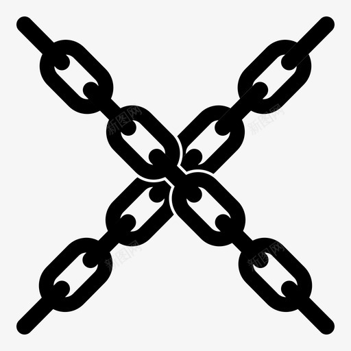 链附加超链接图标svg_新图网 https://ixintu.com url 挂锁安全图标 超链接 链 附加