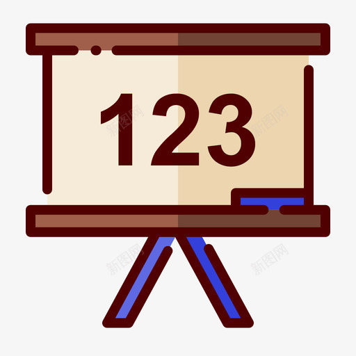 黑板学院15线颜色图标svg_新图网 https://ixintu.com 学院 颜色 黑板