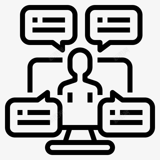 网络通信33线性图标svg_新图网 https://ixintu.com 线性 网络 通信33