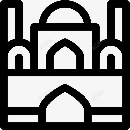 线性清真寺埃及图标svg_新图网 https://ixintu.com 埃及 清真寺 线性