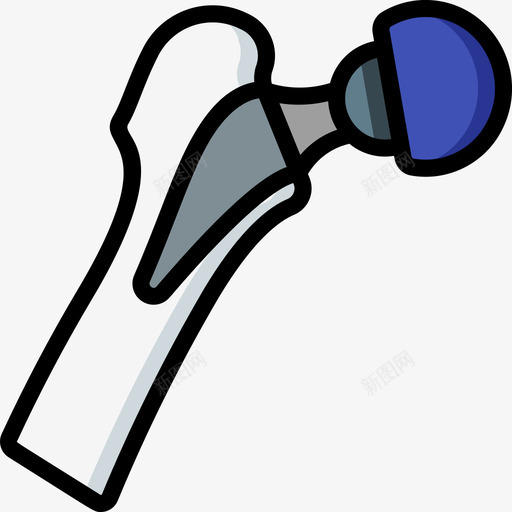 髋关节置换术假体2线性颜色图标svg_新图网 https://ixintu.com 假体2 线性颜色 髋关节置换术