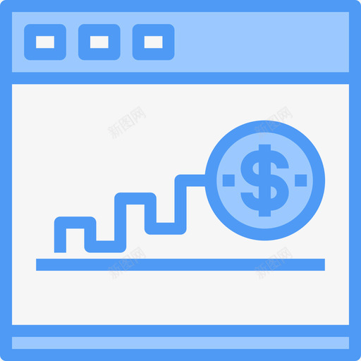 报告金融货币5蓝色图标svg_新图网 https://ixintu.com 报告 蓝色 货币 金融