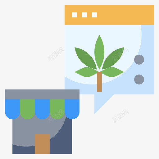 网上商店大麻8平的图标svg_新图网 https://ixintu.com 大麻 平的 网上商店