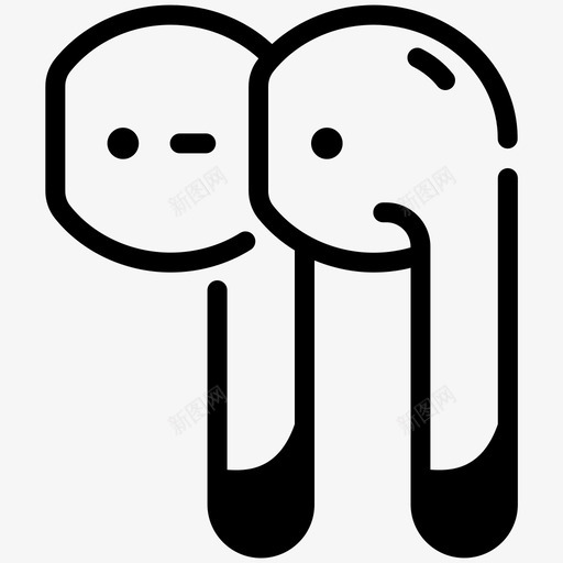 airpods苹果耳机图标svg_新图网 https://ixintu.com airpods 扬声器 耳机 苹果 音乐