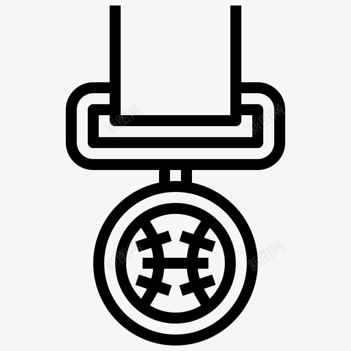 奖牌棒球42直线图标svg_新图网 https://ixintu.com 奖牌 棒球42 直线