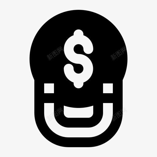 金钱磁铁商业硬币图标svg_新图网 https://ixintu.com 商业 商业金融坚实 硬币 金钱磁铁
