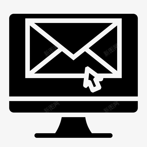 电子邮件单击计算机图标svg_新图网 https://ixintu.com 单击 字形 屏幕 消息 电子邮件 计算机 通信