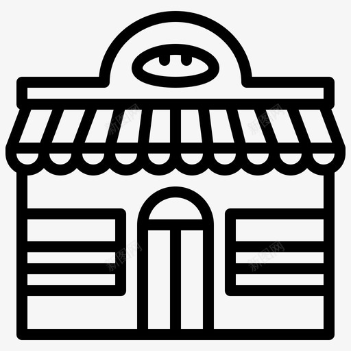 面包店建筑物商店图标svg_新图网 https://ixintu.com 商店 城镇 建筑物 面包店