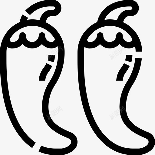 辣椒食物胡椒图标svg_新图网 https://ixintu.com 胡椒 蔬菜 辣椒 食物