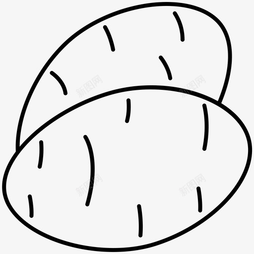 土豆棕色碳水化合物图标svg_新图网 https://ixintu.com 图标 土豆 块茎 标线 棕色 碳水化合物 能量 蔬菜
