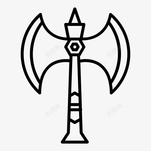 斧头游戏mmorpg图标svg_新图网 https://ixintu.com mmorpg rpg武器套装 斧头 武器 游戏