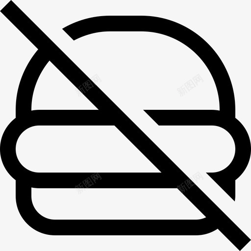 不吃东西找地方直线图标svg_新图网 https://ixintu.com 不吃 吃东西 地方 直线