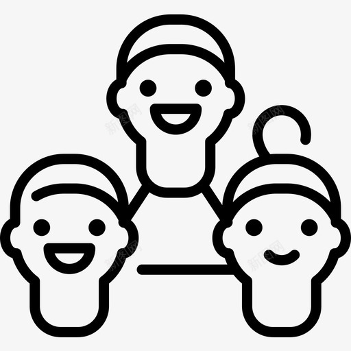 团队平面98线性图标svg_新图网 https://ixintu.com 团队 平面设计 线性