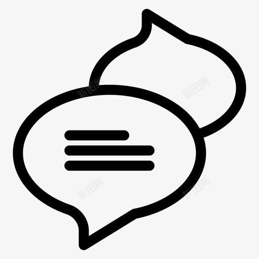 聊天发信息发短信图标svg_新图网 https://ixintu.com 发信息 发短信 聊天