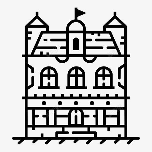 房屋建筑城市图标svg_新图网 https://ixintu.com 历史 城市 城镇 市中心 建筑 房屋 景观