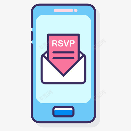 Rsvp事件管理线性颜色图标svg_新图网 https://ixintu.com Rsvp 事件管理 线性颜色