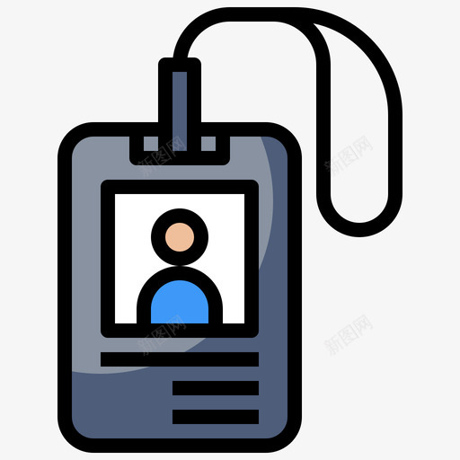 记者证记者10直线颜色图标svg_新图网 https://ixintu.com 直线颜色 记者10 记者证