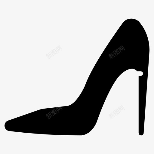 高跟鞋时尚鞋女鞋图标svg_新图网 https://ixintu.com 女鞋 时尚鞋 服装符号集 玛丽珍妮斯 高跟鞋