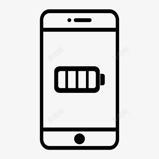 手机电池图标svg_新图网 https://ixintu.com 手机 电池