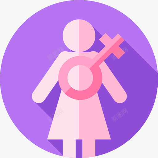 女性性别认同7扁平图标svg_新图网 https://ixintu.com 女性 性别 扁平 认同