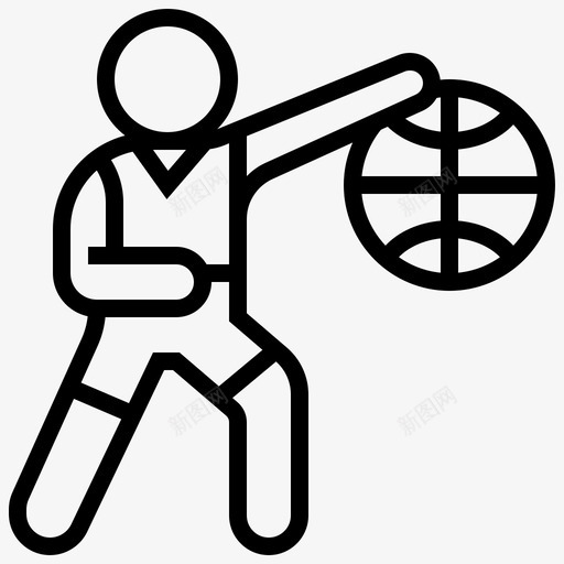 篮板球接球图标svg_新图网 https://ixintu.com 接球 比赛 球 球员 篮板 篮球队中线