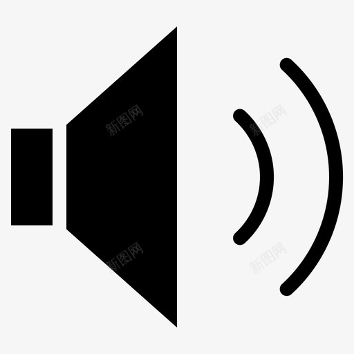 基本声音音量图标svg_新图网 https://ixintu.com 基本 声音 字形 用户界面 音量