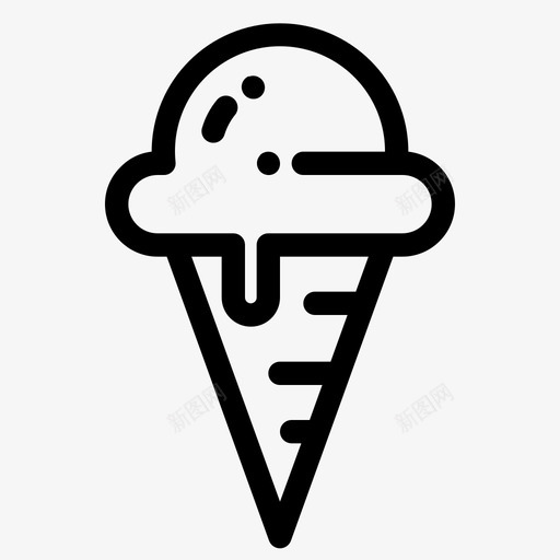 冰淇淋甜点夏天图标svg_新图网 https://ixintu.com 冰淇淋 夏天 甜点