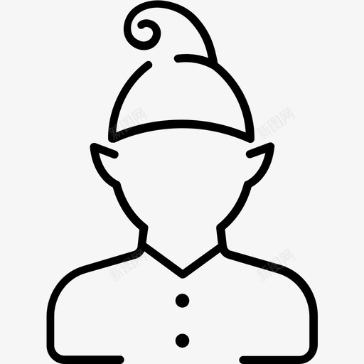 圣诞精灵侏儒人图标svg_新图网 https://ixintu.com 侏儒 冬天 圣诞 时间 精灵