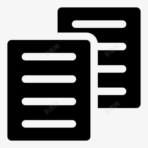 复制双精度文件图标svg_新图网 https://ixintu.com 周期 复制 打印 文件 旋转 相同 精度 重叠