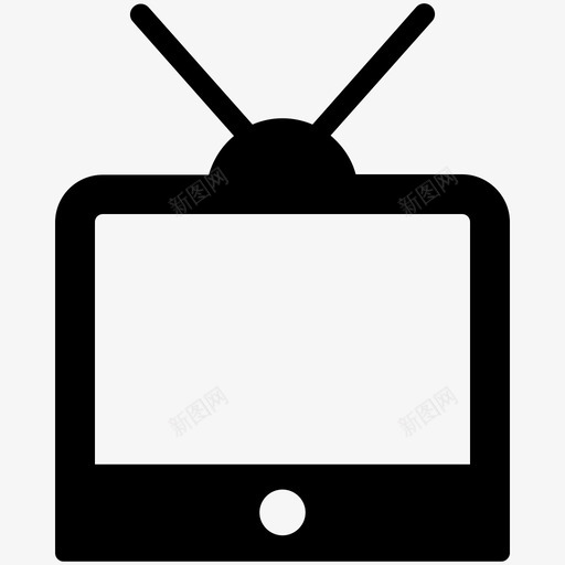 电视图标广告娱乐svg_新图网 https://ixintu.com 图标 娱乐 媒体 广告 电子设备 电视