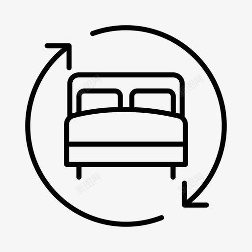 铺床打扫家图标svg_新图网 https://ixintu.com 家 家务 打扫 旅馆 洗衣 铺床