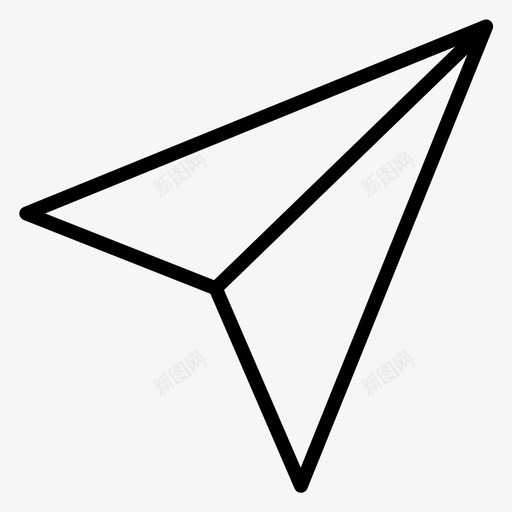 纸平面平面纸发送图标svg_新图网 https://ixintu.com 发送 平面纸 房屋常规线集100 纸平面