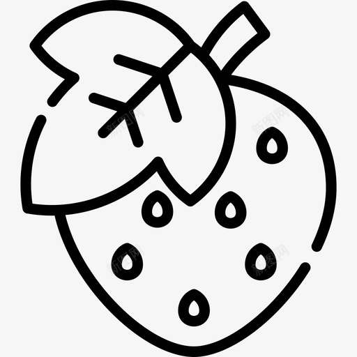草莓水果蔬菜11图标svg_新图网 https://ixintu.com 水果 线性 草莓 蔬菜11