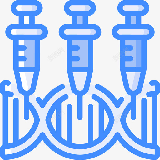 Dna遗传学和生物工程4蓝色图标svg_新图网 https://ixintu.com Dna 生物工程 蓝色 遗传学