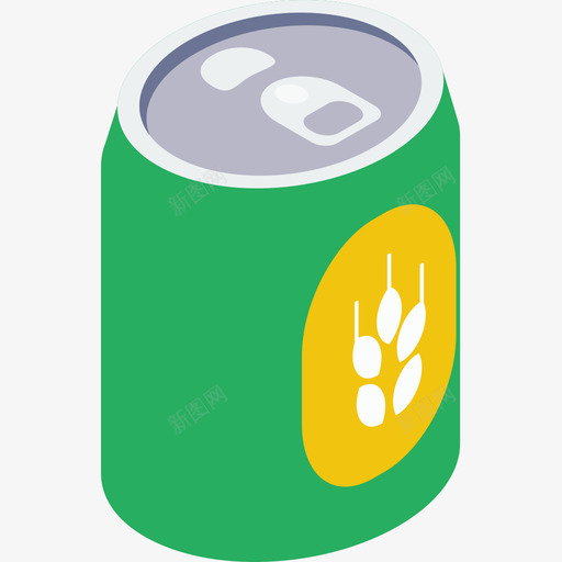 啤酒罐生日100平的图标svg_新图网 https://ixintu.com 啤酒 平的 生日 酒罐
