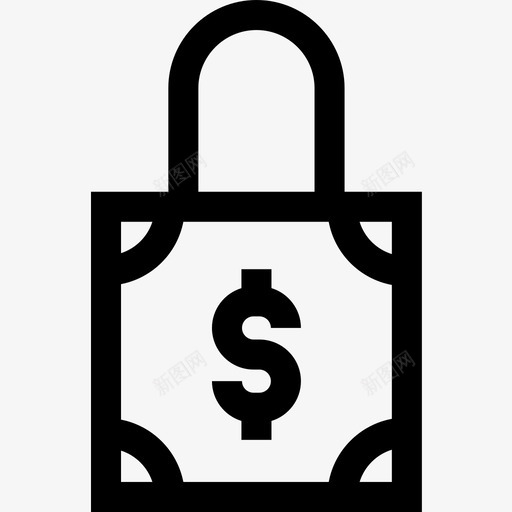 挂锁银行92线性图标svg_新图网 https://ixintu.com 挂锁 线性 银行