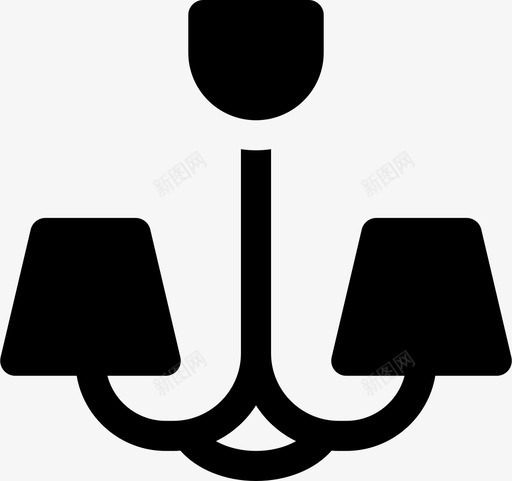 灯天花板经典型图标svg_新图网 https://ixintu.com 多个 天花板 安装 家用2个填充 灯 点 经典型