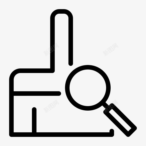 清晰搜索画笔干净图标svg_新图网 https://ixintu.com 干净 放大镜 清晰搜索 画笔