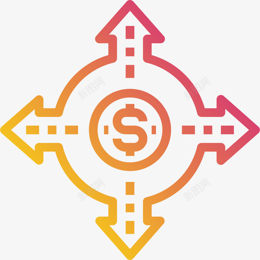移动财政资金4梯度图标svg_新图网 https://ixintu.com 梯度 移动 财政 资金