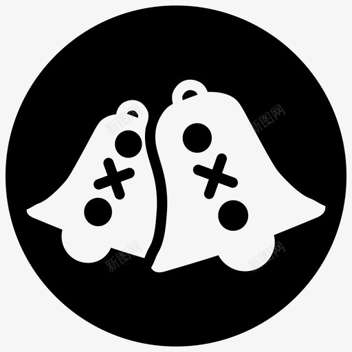 铃铛圣诞音乐图标svg_新图网 https://ixintu.com 乐器 圣诞 铃铛 音乐 黑匣子