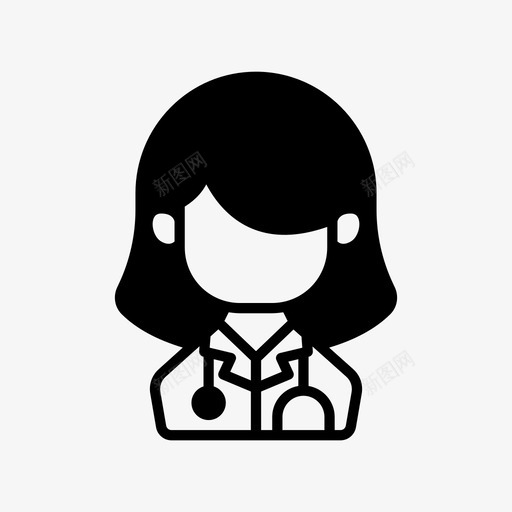 医生女孩医学偶像图标svg_新图网 https://ixintu.com 偶像 医学 医生 女孩