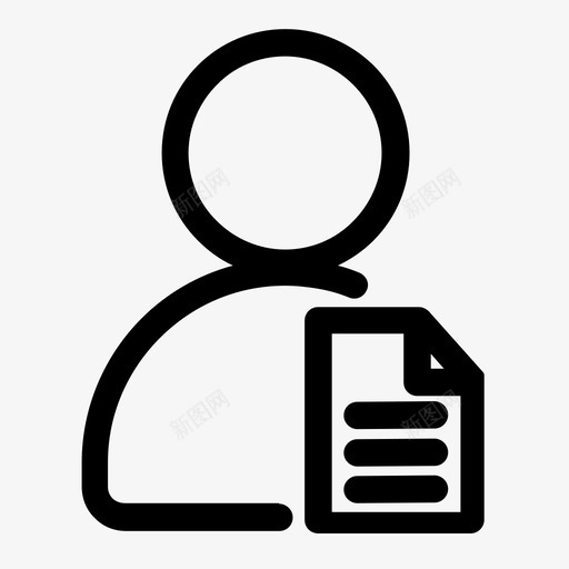 用户文档帐户人员图标svg_新图网 https://ixintu.com 人员 帐户 文档 用户 配置文件