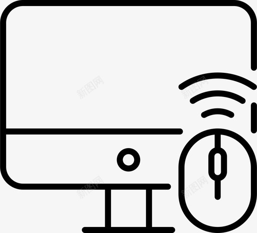 带鼠标的桌面屏幕显示器pc图标svg_新图网 https://ixintu.com pc 信号 屏幕 带鼠 显示器 标的 桌面 绘图 选项