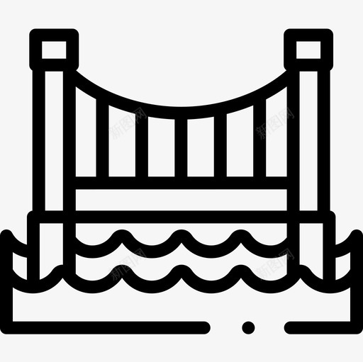 桥梁行程215直线图标svg_新图网 https://ixintu.com 桥梁 直线 行程