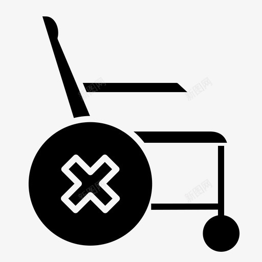 轮椅医疗11字形图标svg_新图网 https://ixintu.com 医疗 字形 轮椅
