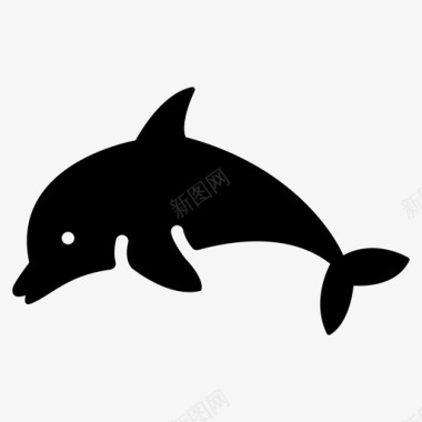 海豚水生动物飞燕草科图标图标