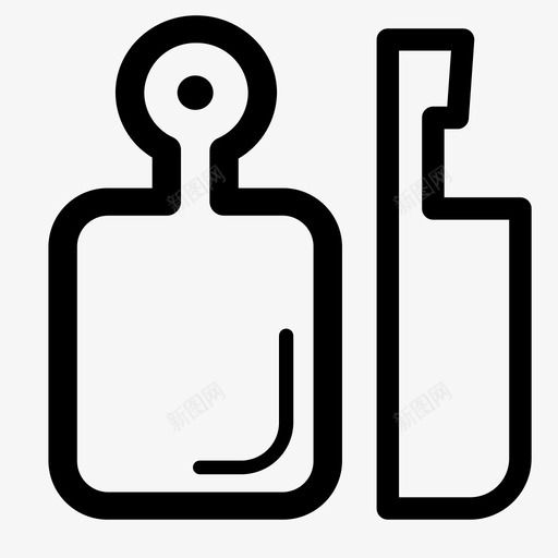 砧板面包厨师图标svg_新图网 https://ixintu.com 刀 厨师 厨房 厨房设置图标 砧板 面包