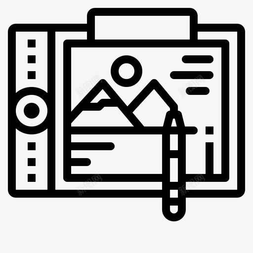 平板电脑笔ipad屏幕图标svg_新图网 https://ixintu.com ipad 屏幕 平板电脑笔 电脑外框 触摸