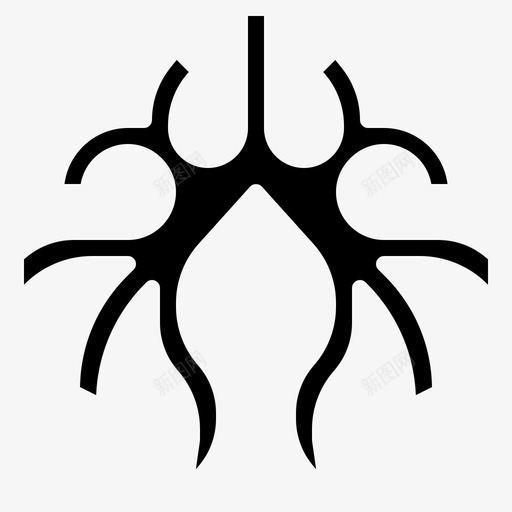 支气管解剖学医疗保健图标svg_新图网 https://ixintu.com 人体 医疗保健 字形 支气管 生理学 解剖学