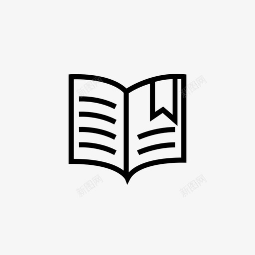 文本书签便笺纸张图标svg_新图网 https://ixintu.com 书签 便笺 文本 纸张 阅读
